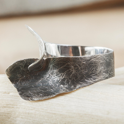 Sterling silver band ring, 'It's a Wrap' - Oxidized and Brushed Sterling Silver Band Ring