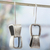 Sterling silver dangle earrings, 'Link' - Modern Design Sterling Silver Link Earrings thumbail