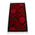 Wollteppich, (2,5x5) - Handgewebter Wollteppich in Rot und Schwarz mit Laubsägearbeit (2,5x5)
