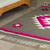 Wool area rug, 'Solar Symbol' (4x6.5) - Magenta and Grey Wool Area Rug from Mexico (4x6.5) thumbail