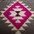 Wool area rug, 'Solar Symbol' (4x6.5) - Magenta and Grey Wool Area Rug from Mexico (4x6.5) (image 2b) thumbail