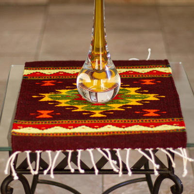 Tischset aus Wolle - Handgewebte Tischmatte aus reiner Wolle aus Oaxaca