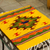 Zapotec wool table mat, 'Golden Eye' - Hand Loomed Zapotec Style Wool Table Mat