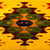 Zapotec wool table mat, 'Golden Eye' - Hand Loomed Zapotec Style Wool Table Mat (image 2b) thumbail