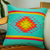 Wool cushion cover, 'Oaxacan Sunset' - Colorful Wool Hand Loomed Cushion Cover thumbail