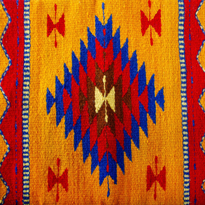 Funda de cojín de lana - Funda de cojín de lana zapoteca multicolor