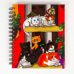 Art print journal, 'Look of Sweetness' - Cat Themed Art Print Spiral Bound Journal