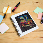 Art print journal, 'Jaguar' - Colorful Art Print Lined Journal with Jaguar