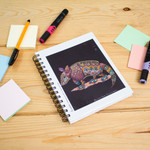 Art print journal, 'Armadillo' - Alebrije Style Journal with Armadillo Illustration