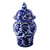 Decorative ceramic jar, 'Blue Puebla Swallow' - Blue on Ivory Swallow Motif Talavera Style Ginger Jar (image 2a) thumbail