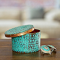 Copper keepsake box, 'Antique Patina' - Handcrafted Hammered Copper Petite Keepsake Box