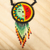 Beaded pendant necklace, 'Waterfall Sun' - Sun and Moon Themed Beaded Necklace (image 2) thumbail