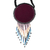 Beaded pendant necklace, 'Blue Mexican Eclipse' - Beaded Eclipse Pendant Necklace from Mexico (image 2d) thumbail