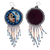 Beaded waterfall earrings, 'Wirikuta Eclipse in Blue' - Handmade Huichol Beaded Waterfall Earrings (image 2b) thumbail