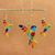 Beaded jewelry set, 'Hummingbird in Rainbow' - Multicolored Glass Beaded Hummingbird Jewelry Set thumbail