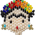 Beaded dangle earrings, 'Rainbow Frida' - Handmade Multicolored Beaded Frida Earrings (image 2b) thumbail