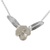 Silver pendant choker, 'Olive Blossom' - 950 Silver Flower Choker Necklace