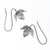 Silver drop earrings, 'Olive Blossom' - 950 Silver Floral Drop Earrings (image 2a) thumbail