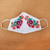 Embroidered cotton face mask, 'Summer Roses' - Reusable Floral Embroidered Cotton Face Mask (image 2c) thumbail