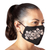 Embroidered cotton face mask, 'Flower Garden in Beige' - Black and Beige Floral Face Mask with 2 Layers (image 2b) thumbail