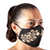 Embroidered cotton face mask, 'Flower Garden in Gold' - Golden Embroidery Reusable All Cotton Face Mask