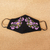 Embroidered cotton face mask, 'Lilac Garden' - Reusable Contoured Double-Layer Cotton Face Mask (image 2d) thumbail