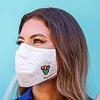 Cotton face mask, Little Green Skull