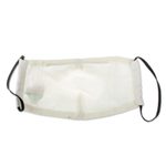 Cotton face mask, 'Little Green Skull' - Hand-Painted Cotton 3-Layer Green Floral Skull Motif Mask