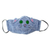 Cotton face mask, 'Chambray Kitty Cat' - Blue Cotton Chambray 3-Layer Ear Loop Cat Face Mask