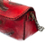 Leather baguette clutch or shoulder bag, 'Red Feathers' - Feather Motif Hand Tooled Leather Baguette Bag (image 2b) thumbail