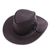 Sombrero de cuero para hombre - Sombrero de hombre de cuero negro de México