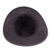 Men's leather hat, 'Outback Ranger in Black' - Black Leather Men's Hat from Mexico
