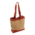 Leather and crochet shoulder bag, 'Gold Coast' - Russet Leather and Crocheted Cord Shoulder Bag (image 2b) thumbail