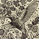 'Hummingbird' - Small Limited Edition Hummingbird Block Print