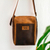 Leather shoulder bag, 'Open Road in Brown' - Unisex Brown Leather Shoulder Bag thumbail