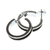 Silver half-hoop earrings, 'Wheels Up' - Polished and Oxidized 950 Silver Half-Hoop Earrings (image 2b) thumbail