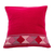 Cotton cushion covers, 'Red Maya Diamonds' (pair) - 2 Handwoven Red Cotton Cushion Covers w/ Pink & Grey (image 2b) thumbail