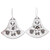 Sterling silver dangle earrings, 'Caprice' - Flower Motif Sterling Silver Dangle Earrings