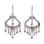 Sterling silver chandelier earrings, 'Old World Charm' - Vintage Style Sterling Silver Chandelier Earrings