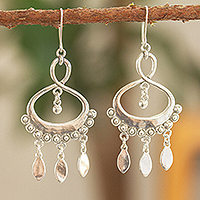 Sterling silver chandelier earrings, Infinite Joy