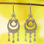 Sterling silver dangle earrings, 'Favorite Vintage' - Hand Crafted Sterling Silver Chandelier Earrings