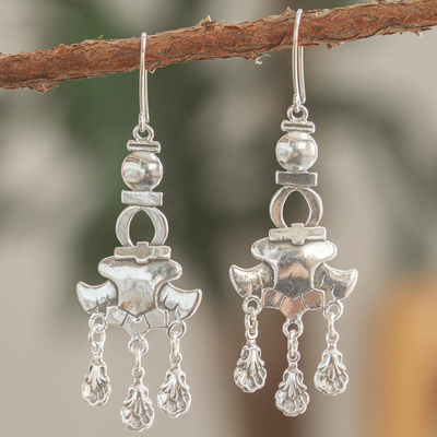 Sterling silver chandelier earrings, Avant-Garde