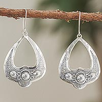 Sterling silver dangle earrings, Mysterious Moment