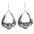 Sterling silver dangle earrings, 'Mysterious Moment' - Hand Cast Sterling Silver Dangle Earrings (image 2a) thumbail