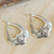 Sterling silver dangle earrings, 'Mysterious Moment' - Hand Cast Sterling Silver Dangle Earrings (image 2b) thumbail