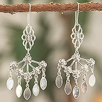 Sterling silver chandelier earrings, Daisy Fantasia
