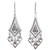 Sterling silver chandelier earrings, 'Triskelion' - Triskelion Motif Sterling Silver Chandelier Earrings (image 2a) thumbail
