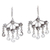 Sterling silver chandelier earrings, 'Daisy Crazy' - Flower Motif Sterling Silver Chandelier Earrings (image 2a) thumbail