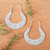 Sterling silver hoop earrings, 'Charra' - Hand Crafted Sterling Silver Hoop Earrings thumbail