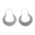 Sterling silver hoop earrings, 'Charra' - Hand Crafted Sterling Silver Hoop Earrings (image 2a) thumbail